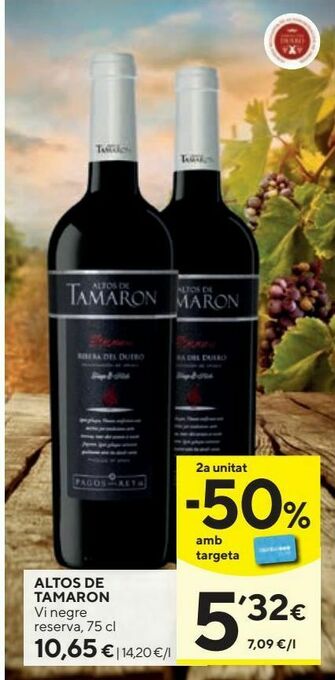 Caprabo Vino tinto altos de tamarón oferta