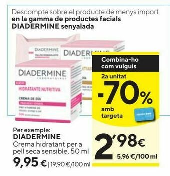 Caprabo Crema hidratante facial diadermine oferta