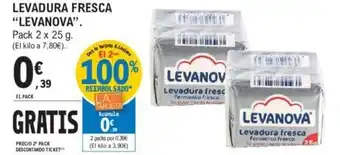 E.Leclerc "Levanova" Levadura Fresca 2x25g oferta