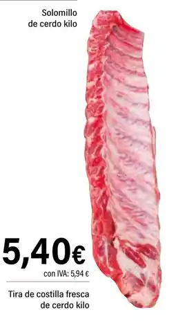 Cash Ifa Tira de costilla fresca oferta