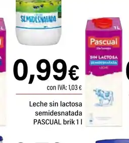 Cash Ifa PASCUAL Leche sin lactosa semidesnatada oferta