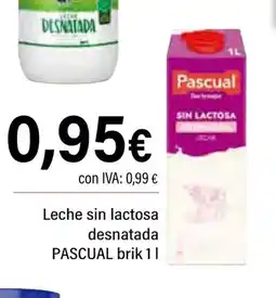 Cash Ifa PASCUAL Leche sin lactosa desnatada oferta