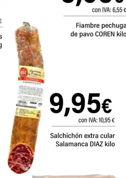 Cash Ifa DIAZ Salchichón extra cular Salamanca oferta