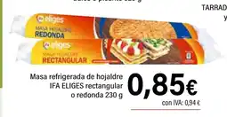 Cash Ifa IFA ELIGES Masa refrigerada de hojaldre o redonda oferta