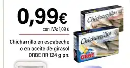 Cash Ifa ORBE Chicharrillo en escabeche o en aceite de girasol oferta