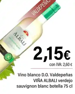 Cash Ifa VIÑA ALBALI Vino blanco D.O. Valdepeñas verdejo sauvignon blanc botella oferta