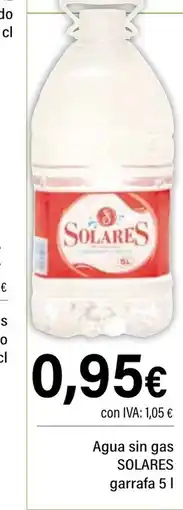 Cash Ifa SOLARES Agua sin gas garrafa oferta