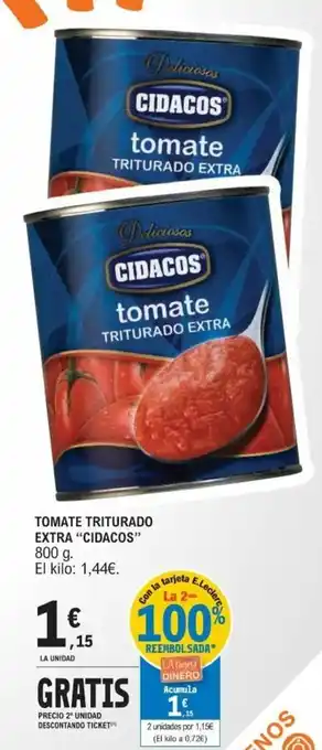 E.Leclerc "Cidacos" Tomate Triturado Extra 800g oferta
