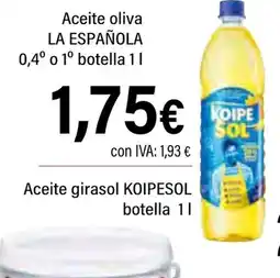 Cash Ifa KOIPESOL Aceite girasol botella oferta