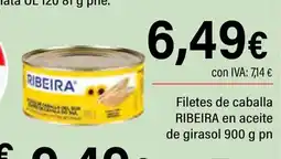 Cash Ifa RIBEIRA Filetes de caballa en aceite de girasol oferta