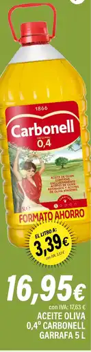 Cash Ifa CARBONELL Aceite oliva 0,4° garrafa oferta
