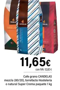 Cash Ifa CANDELAS Cafe grano mezcla (80/20), torrefacto Hostelería o natural Super Crema paquete oferta