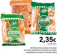Cash Ifa LALY Bizcochos naranja sin lactosa sin azúcar, Bizcochos sin azúcar y sin leche o magdalena sin azúcar sin lactosa oferta