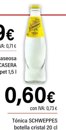 Cash Ifa SCHWEPPES Tónica botella cristal oferta