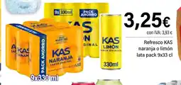 Cash Ifa KAS Refresco naranja o limón lata oferta