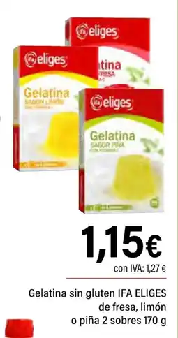 Cash Ifa IFA ELIGES Gelatina sin gluten de fresa, limón o piña 2 sobres oferta