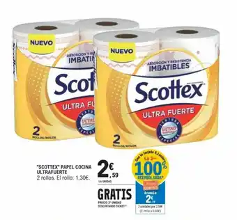 E.Leclerc "Scottex" Papel Cocina Ultrafuerte 2 rollos oferta
