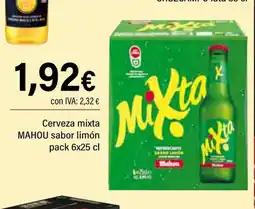 Cash Ifa MAHOU Cerveza mixta sabor limón oferta