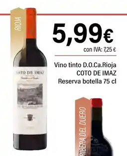 Cash Ifa COTO DE IMAZ Vino tinto D.O.Ca.Rioja Reserva botella oferta