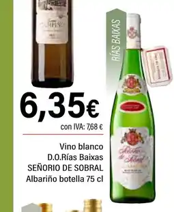Cash Ifa SEÑORIO DE SOBRAL Vino blanco D.O.Rías Baixas Albariño botella oferta