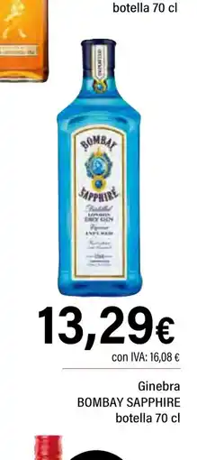Cash Ifa BOMBAY SAPPHIRE Ginebra oferta