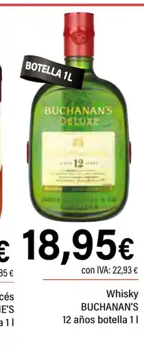 Cash Ifa BUCHANAN'S Whisky 12 años botella oferta