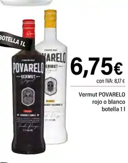 Cash Ifa POVARELO Vermut rojo o blanco botella oferta