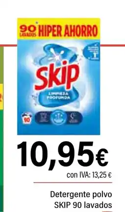 Cash Ifa SKIP Detergente polvo 90 lavados oferta