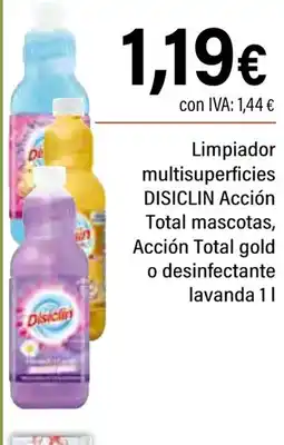Cash Ifa DISICLIN Limpiador multisuperficies Acción Total gold o desinfectante lavanda oferta