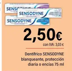 Cash Ifa SENSODYNE Dentifrico blanqueante, protección diaria o encías oferta
