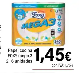Cash Ifa FOXY Papel cocina mega 3 oferta