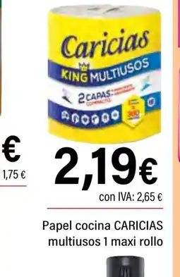 Cash Ifa CARICIAS Papel cocina multiusos 1 maxi rollo oferta