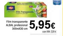 Cash Ifa ALBAL Film transparente profesional oferta