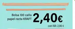 Cash Ifa KRAFT Bolsa 100 caña papel recta oferta