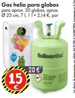 TEDi Gas helio para globos oferta