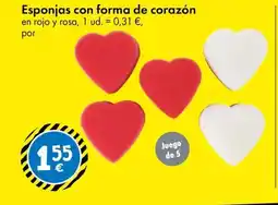 TEDi Esponjas con forma de corazón oferta