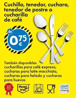 TEDi Cuchillo, tenedor, cuchara, tenedor de postre o cucharilla de café oferta
