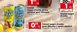 Maxi Dia FIESTA DE DIA Còctel negre d'estiu gust llimona sense alcohol oferta