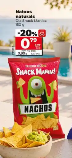 Maxi Dia DIA SNACK MANIAC Natxos naturals oferta