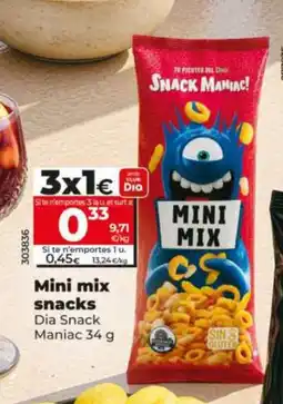 Maxi Dia DIA SNACK MANIAC Mini mix snacks oferta