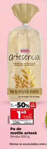 Maxi Dia BIMBO Pa de motlle artesà oferta
