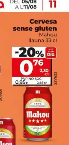 Maxi Dia MAHOU Cervesa sense gluten oferta