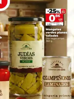 Maxi Dia DIA VEGECAMPO Mongetes verdes planes tallades oferta