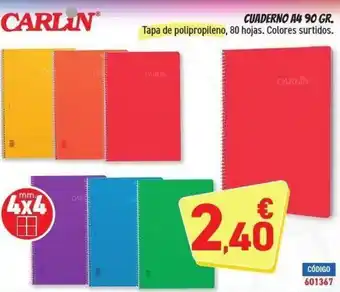 CARLIN Cuaderno a4.90 gr.