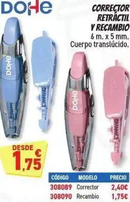 Carlin DOHE Corrector retractil y recambio oferta