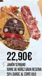 Claudio Duroc - jamón serrano torre de núñez gran reserva 50% duroc oferta