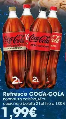 Claudio Coca-cola - refresco normal, sin cafeina, zero o zero zero botella oferta