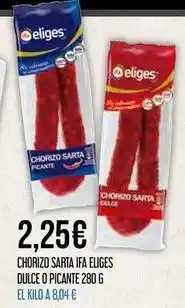 Claudio Ifa eliges - chorizo sarta dulce o picante oferta