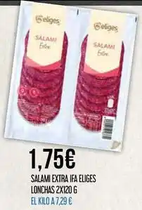 Claudio Eliges - salami extra ifa lonchas oferta