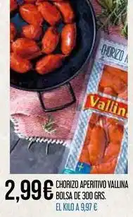 Claudio Vallina - chorizo aperitivo oferta